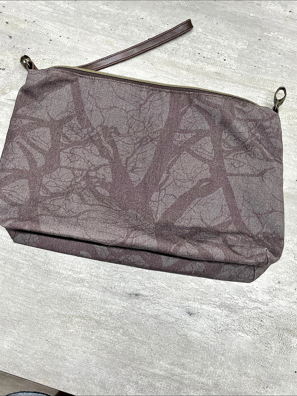 Desigual Printed Wristlet in Brown & Pink